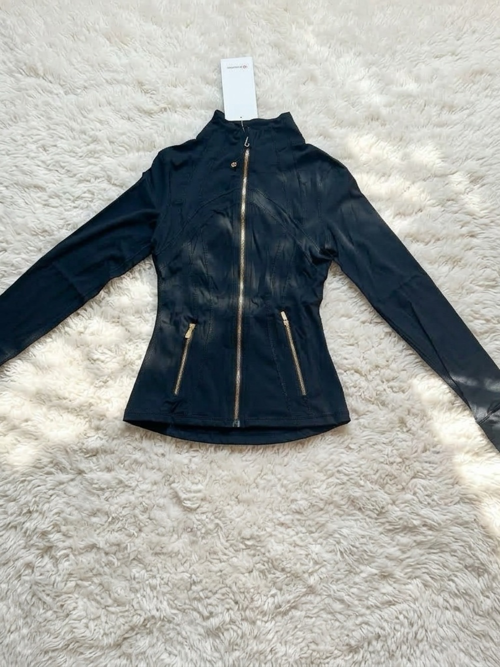 lululemon athletica Black Define Jacket with Gold Zippers